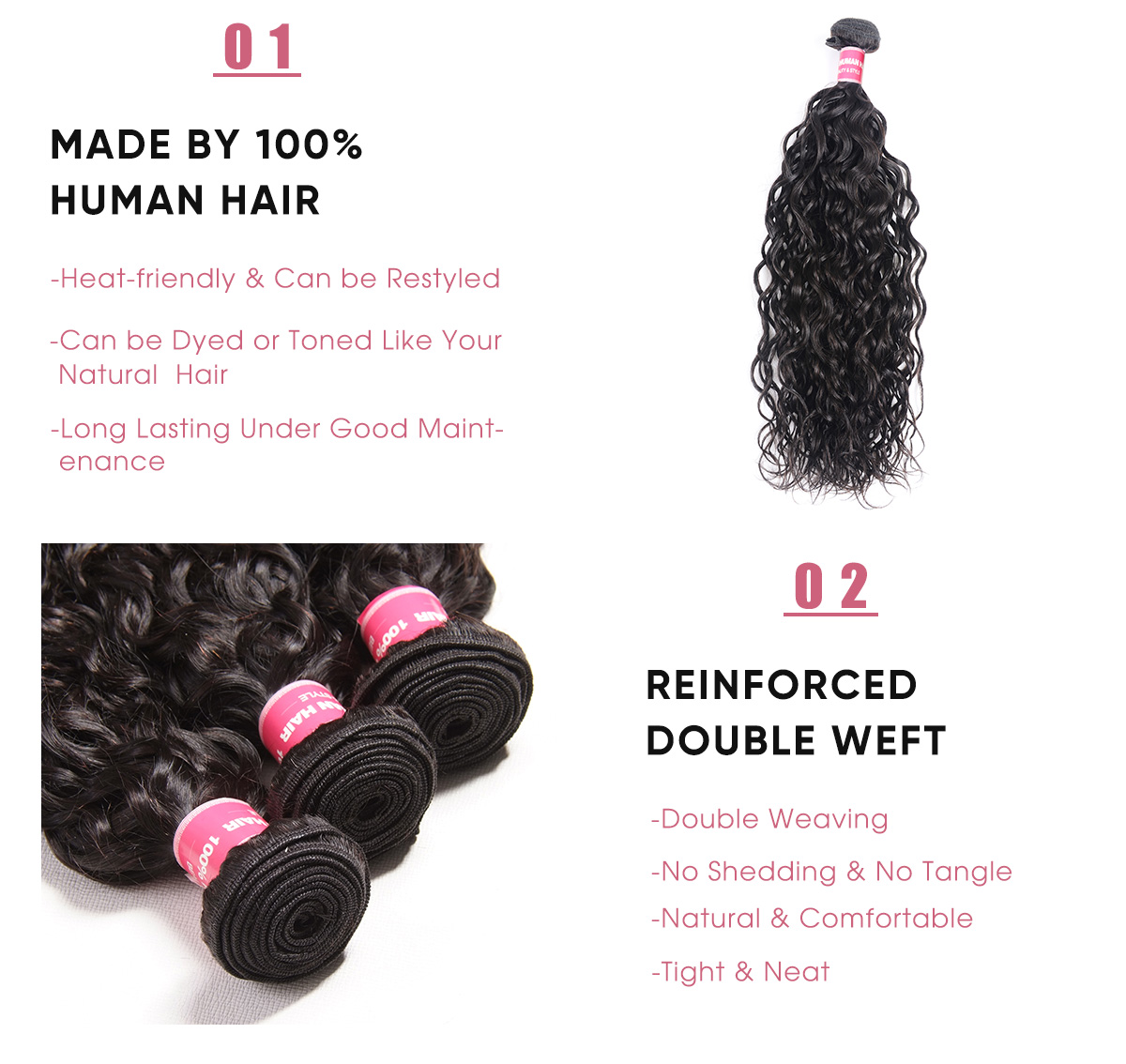 Water Wave Cheap Hair Bundles Virgin Hair Water Wave 4 Pcs Human Hair Weave Bundles