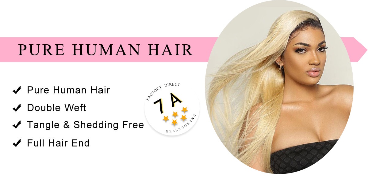 4 Bundles Virgin Hair 613 Straight Weave